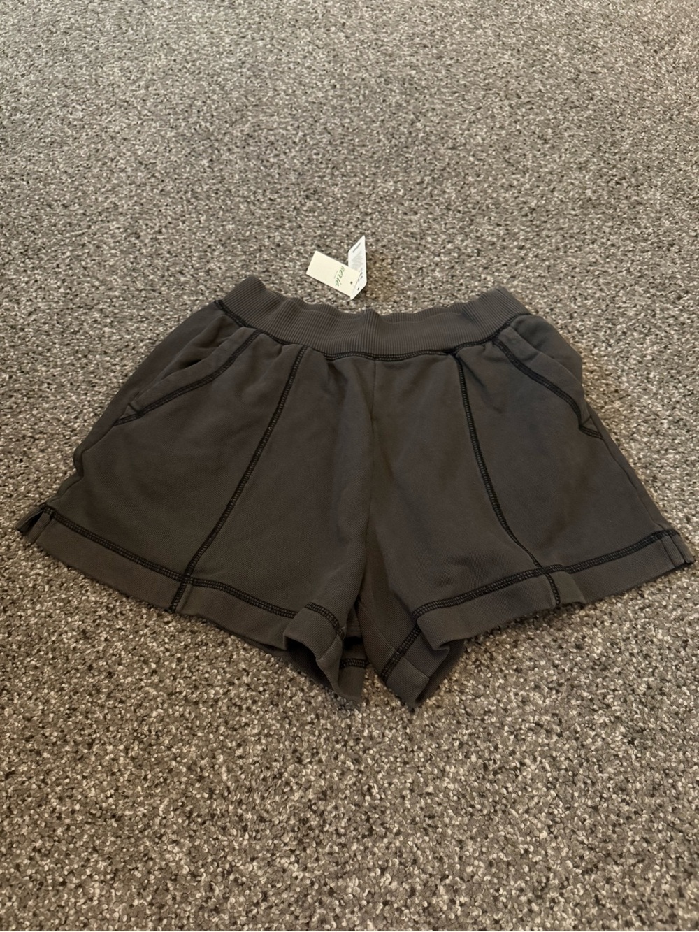 aerie Charcoal Athletic Knit Shorts